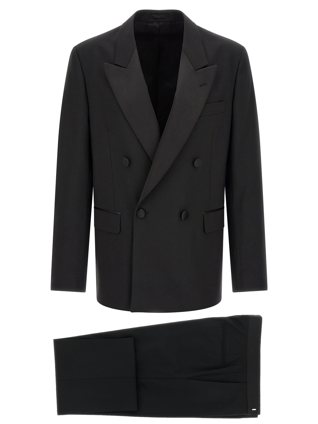 Lardini Black Virgin Wool Tuxedo