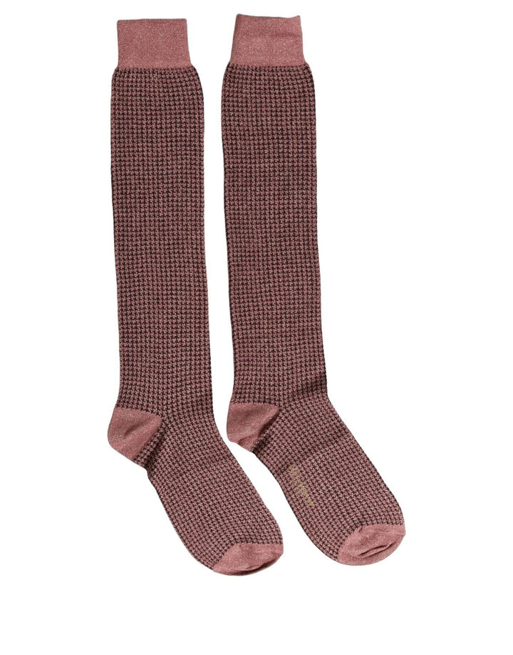 Dolce &amp; Gabbana Dusty Pink Viscose Over The Calf Accessory Socks