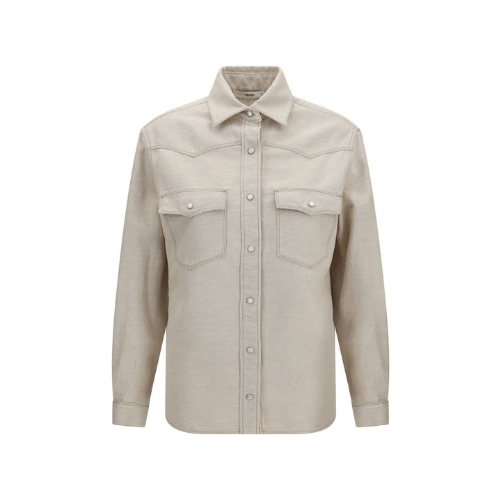 Fendi Beige Denim Shirt
