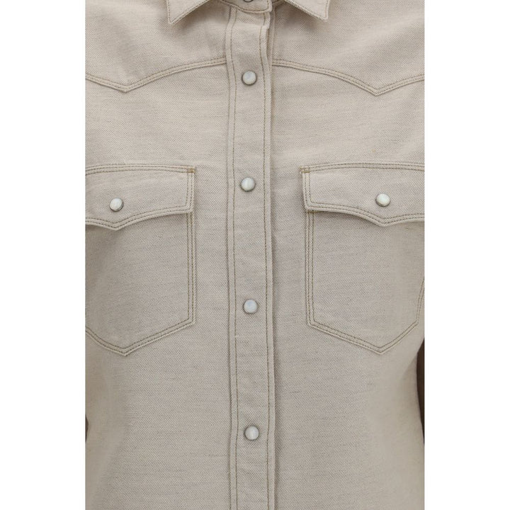 Fendi Beige Denim Shirt