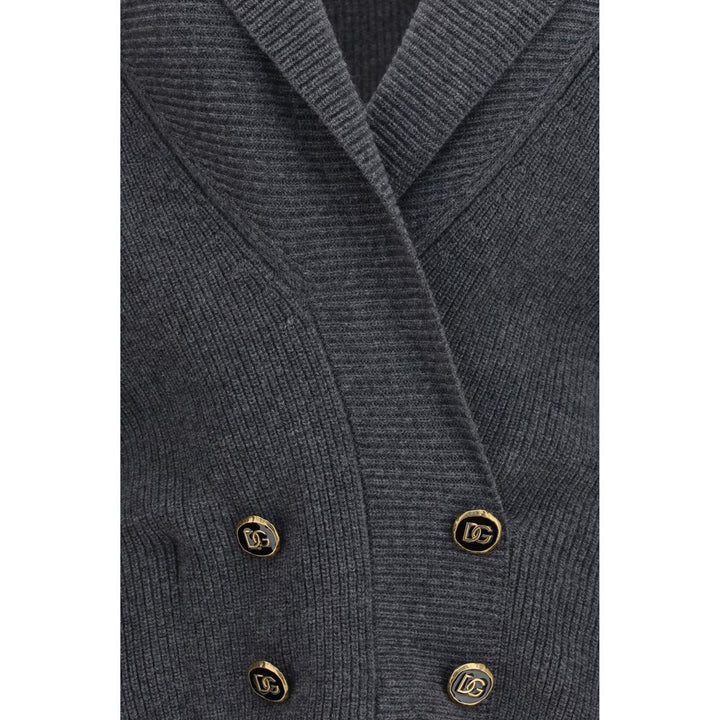 Dolce &amp; Gabbana Gray Wool Oves Aries Cardigan