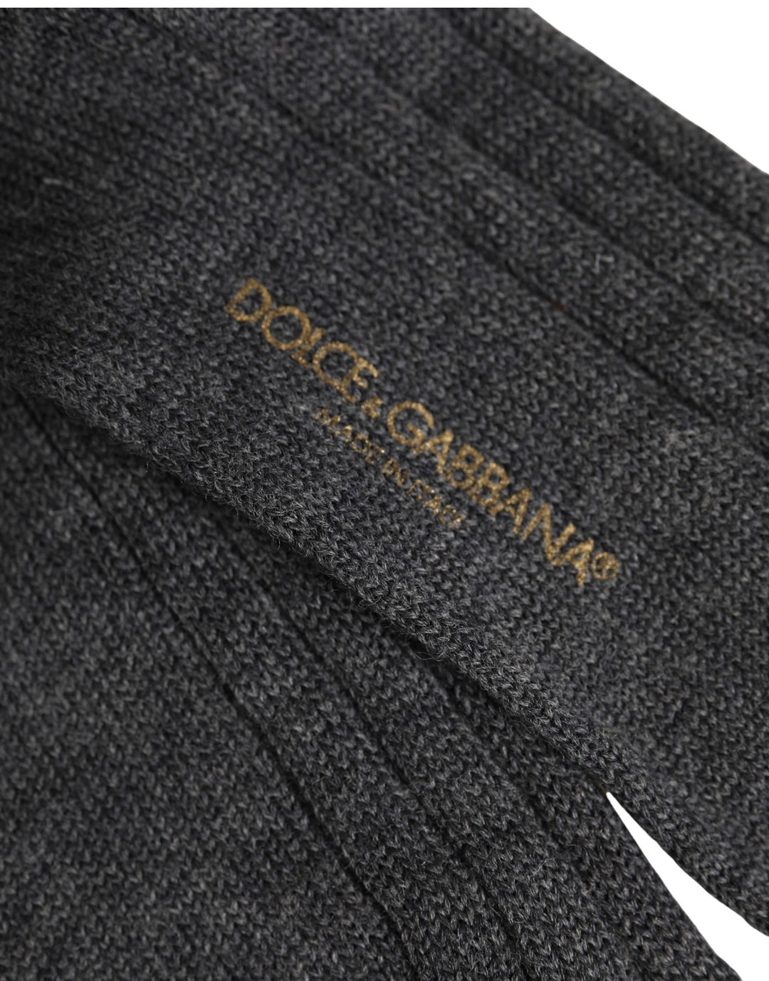 Dolce &amp; Gabbana Gray Wool Blend Over The Calf Accessory Socks