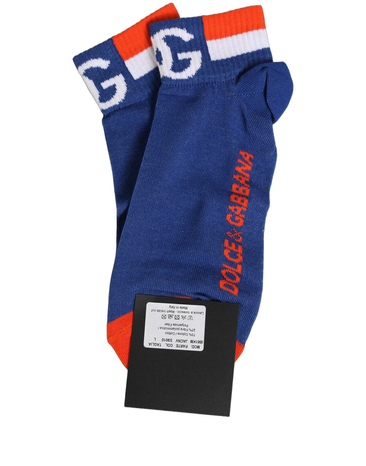 Dolce &amp; Gabbana Men Multicolor Cotton Ankle Length Accessory Socks