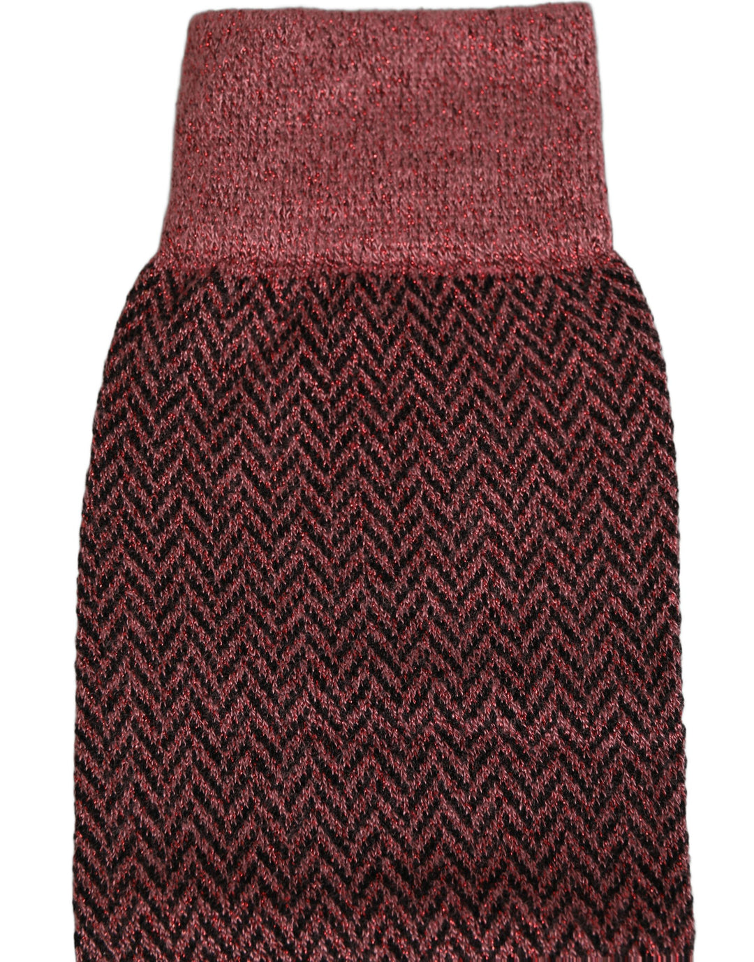 Dolce &amp; Gabbana Burgundy Viscose Over The Calf Accessory Socks