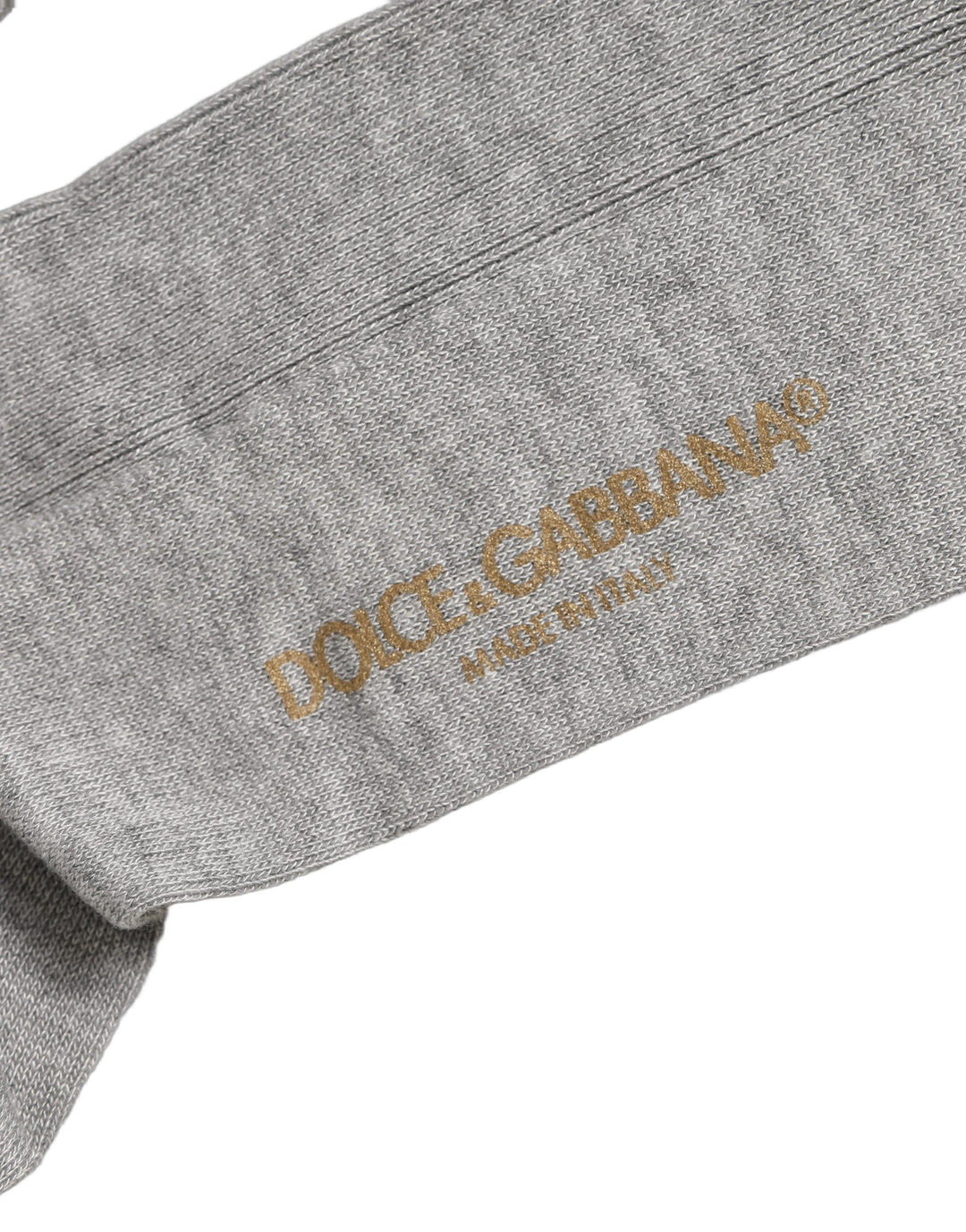 Dolce &amp; Gabbana Men Gray Viscose Over The Calf Accessory Socks