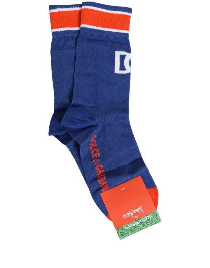 Dolce &amp; Gabbana Men Multicolor Cotton Mid Calf Accessory Socks
