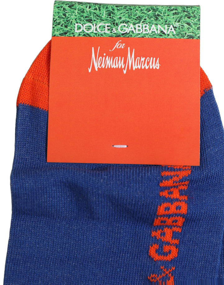 Dolce &amp; Gabbana Men Multicolor Cotton Mid Calf Accessory Socks