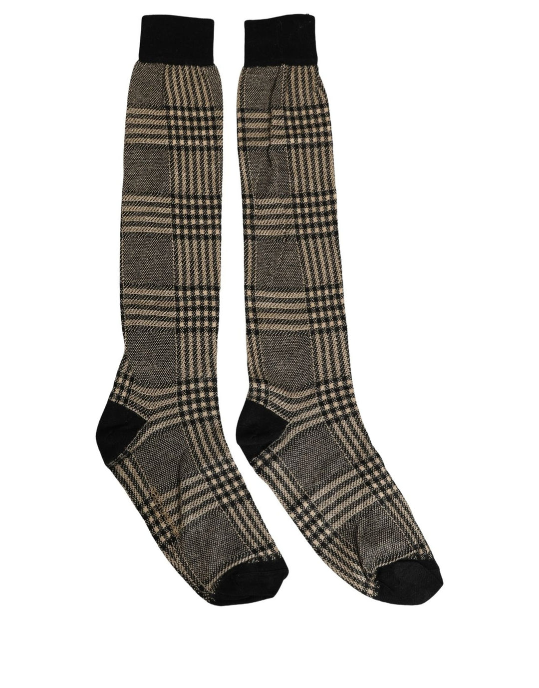 Dolce &amp; Gabbana Multicolor Plaid Viscose Knee High Accessory Socks