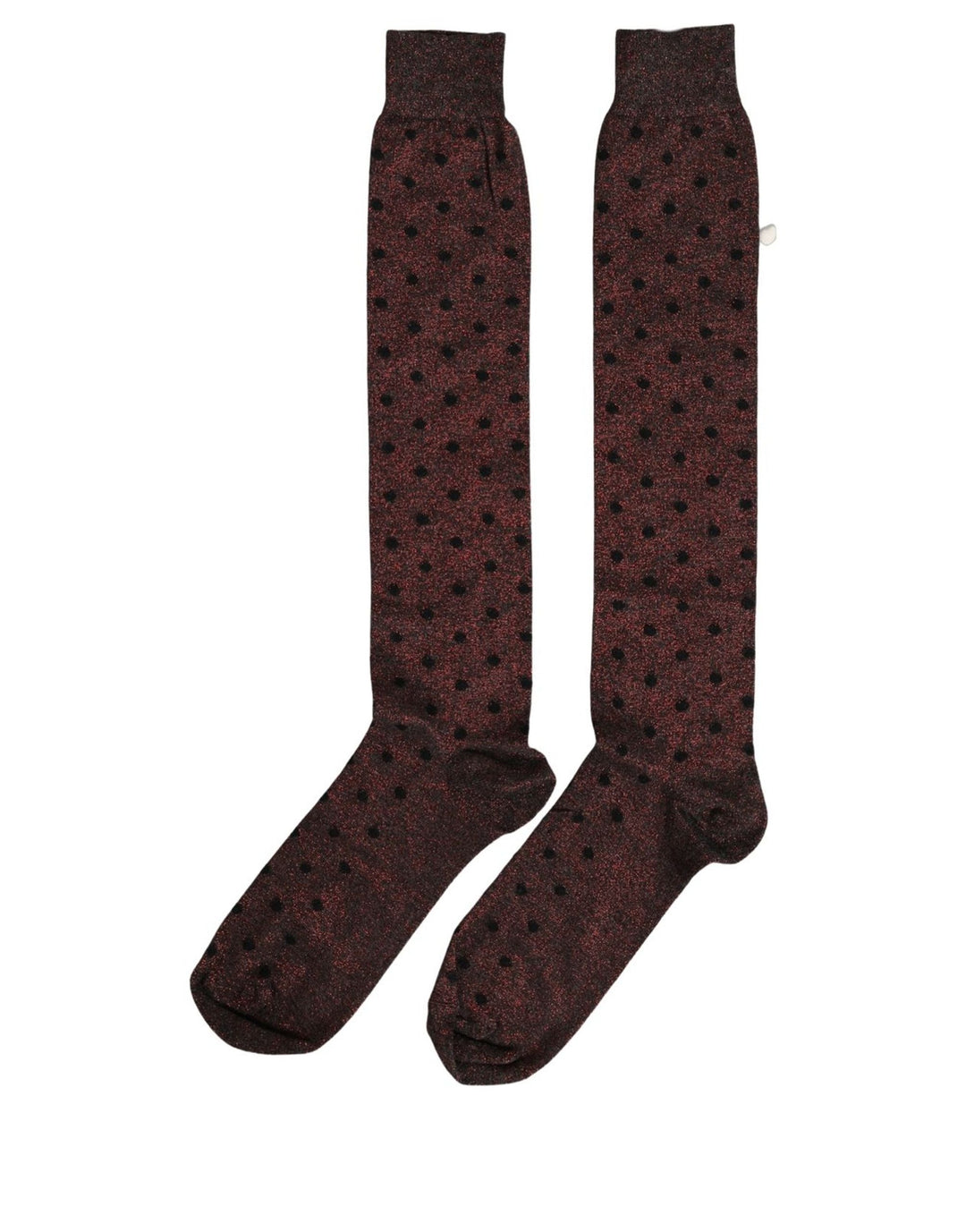 Dolce &amp; Gabbana Brown Polka Dot Over The Calf Accessory Socks