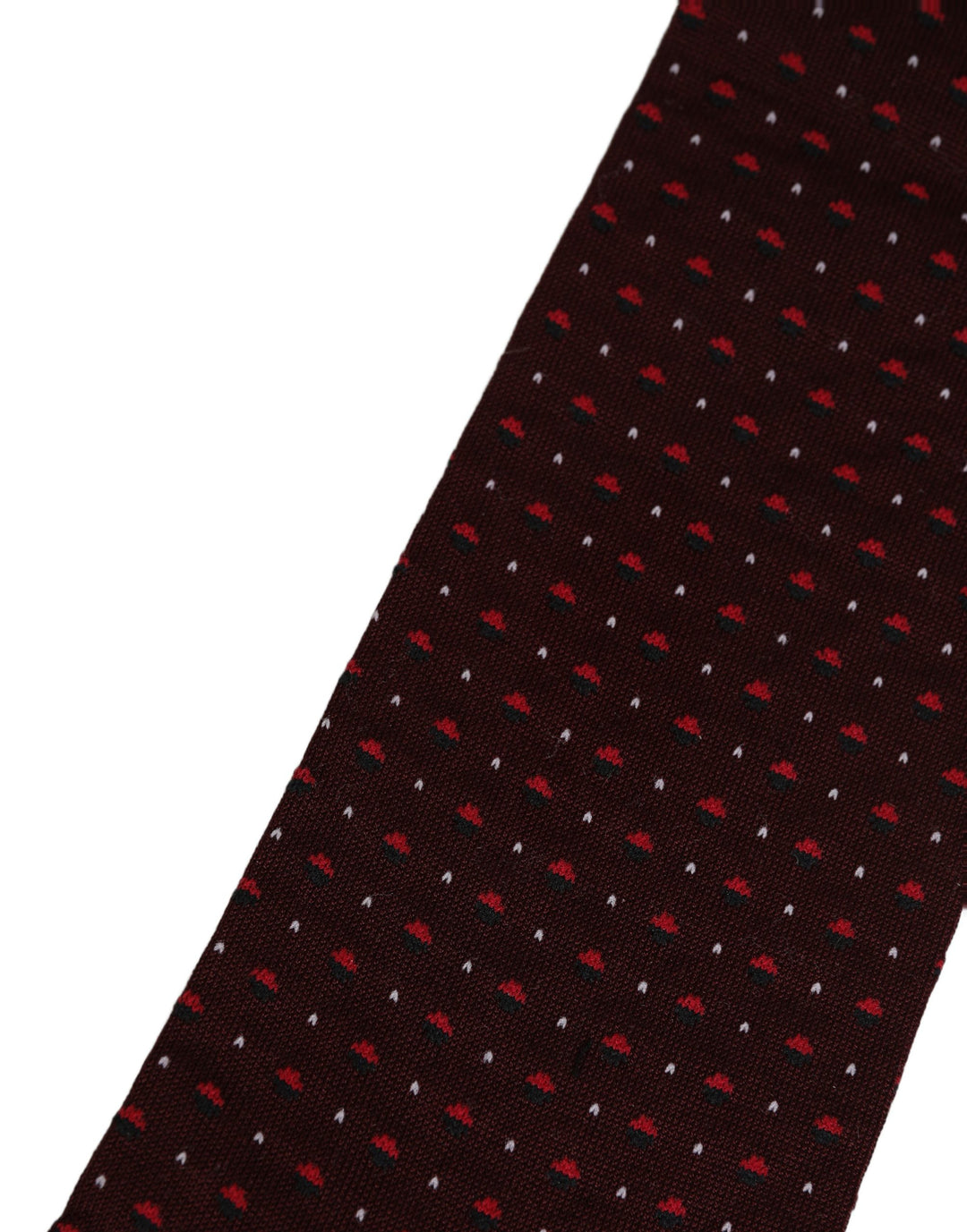 Dolce &amp; Gabbana Burgundy Polka Dot Over The Calf Accessory Socks