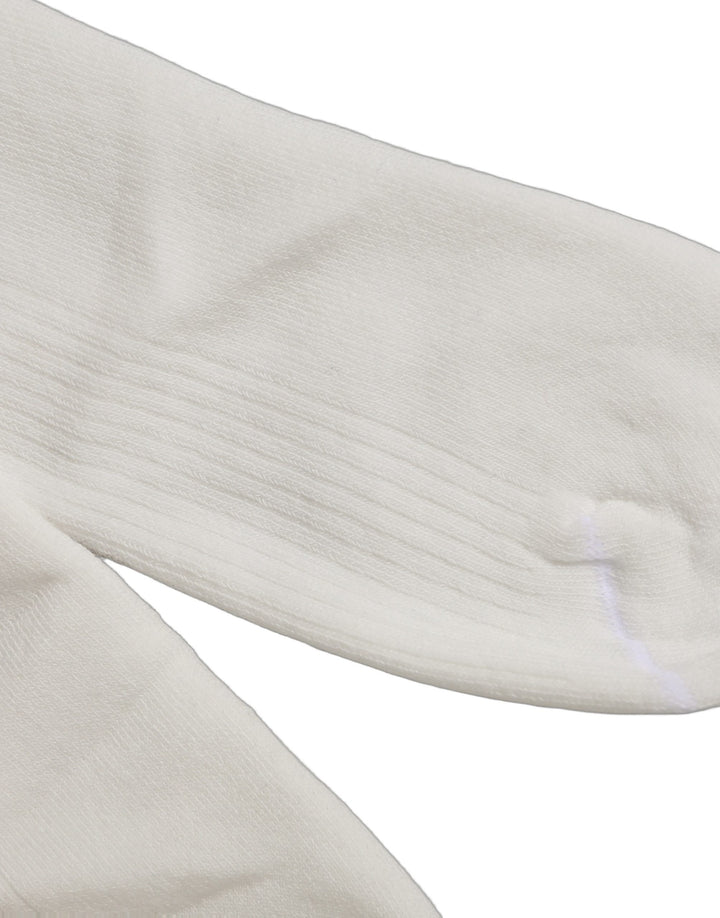 Dolce &amp; Gabbana White Cotton DG Logo Mid Calf Accessory Socks
