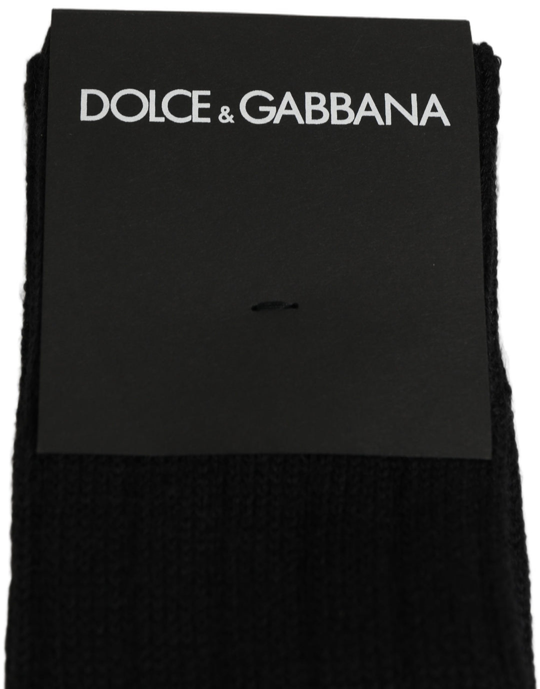 Dolce &amp; Gabbana Black DG Logo Print Over The Calf Accessory Socks