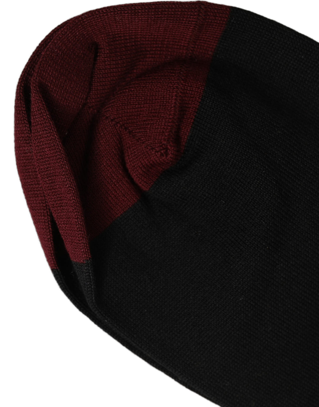 Dolce &amp; Gabbana Men Burgundy Black Logo Mid Calf Accessory Socks