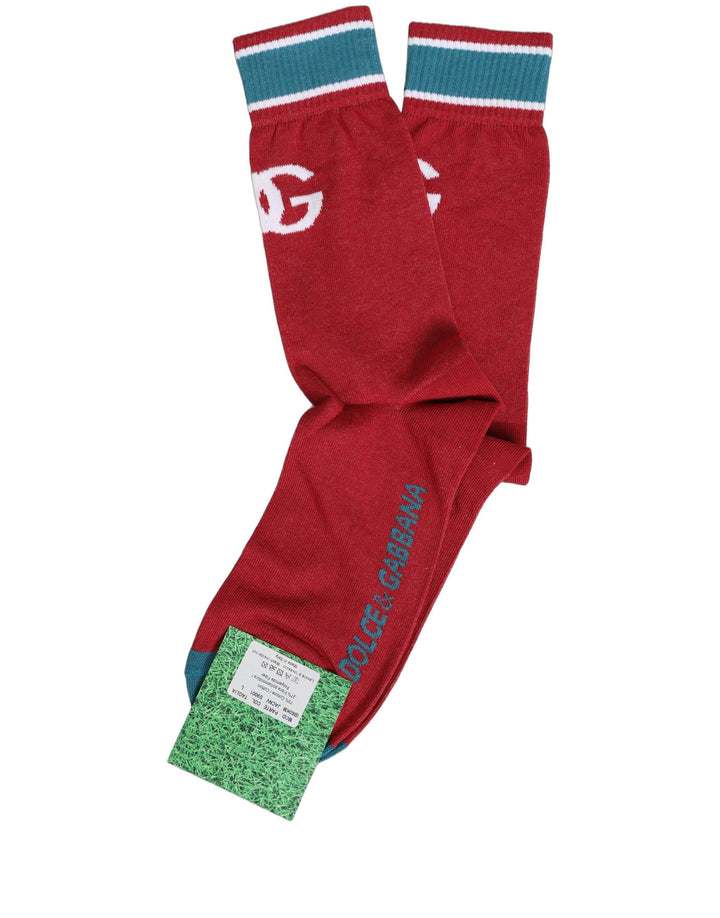 Dolce &amp; Gabbana Men Multicolor Cotton Mid Calf Accessory Socks