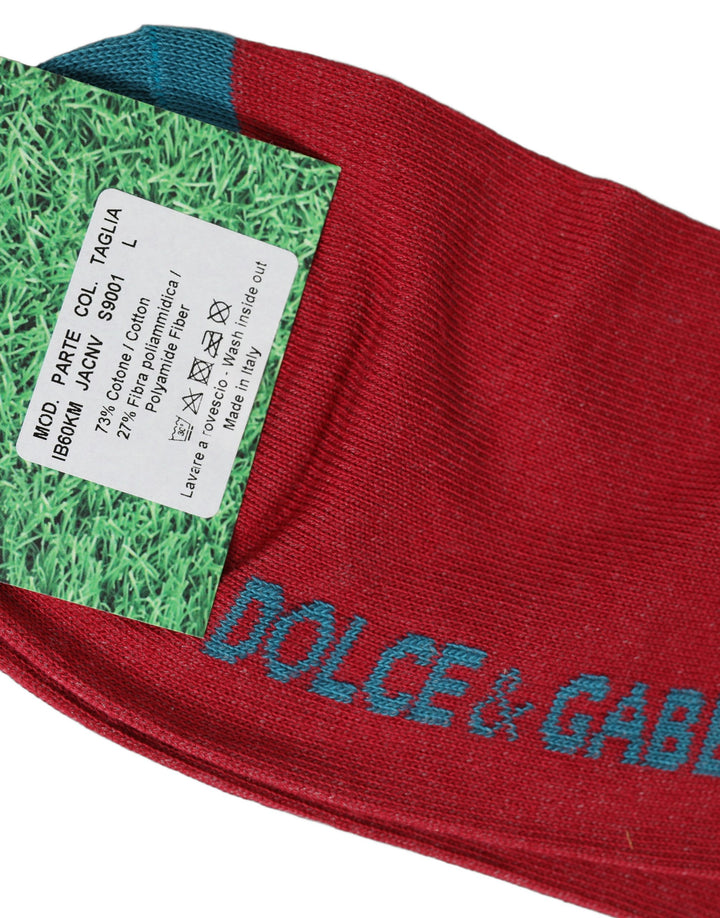 Dolce &amp; Gabbana Men Multicolor Cotton Mid Calf Accessory Socks