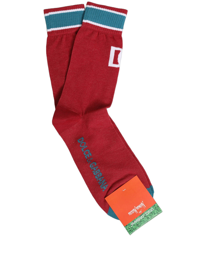 Dolce &amp; Gabbana Men Multicolor Cotton Mid Calf Accessory Socks