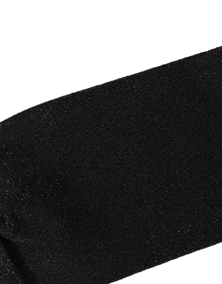 Dolce &amp; Gabbana Men Black Viscose Mid Calf Accessory Socks