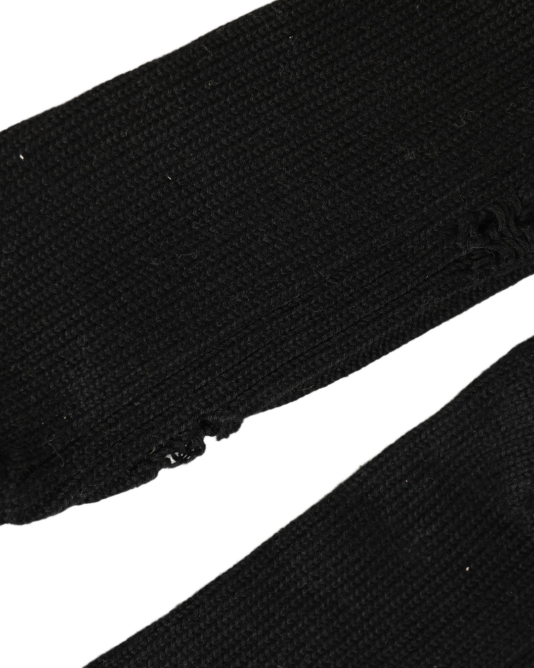 Dolce &amp; Gabbana Black Cotton Distressed Mid Calf Accessory Socks