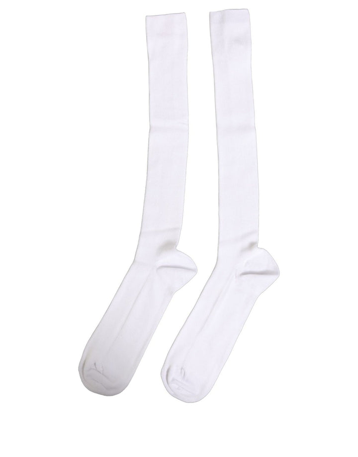 Dolce &amp; Gabbana Men White Viscose Over The Calf Accessory Socks