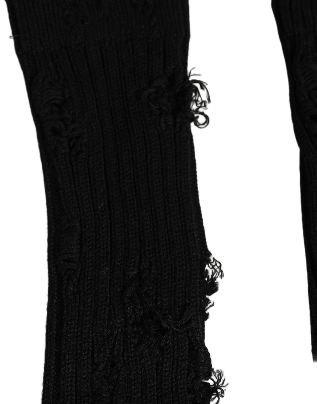 Dolce &amp; Gabbana Black Cotton Distressed Mid Calf Accessory Socks