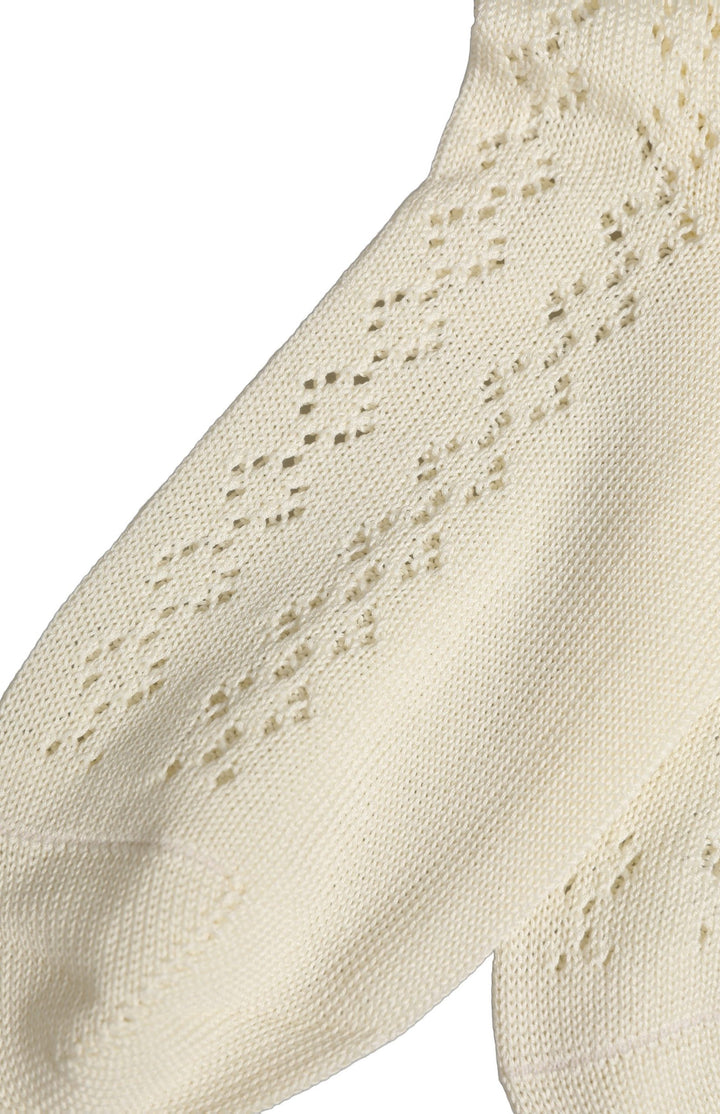Dolce &amp; Gabbana Off White Cotton Knit Mid Calf Accessory Socks