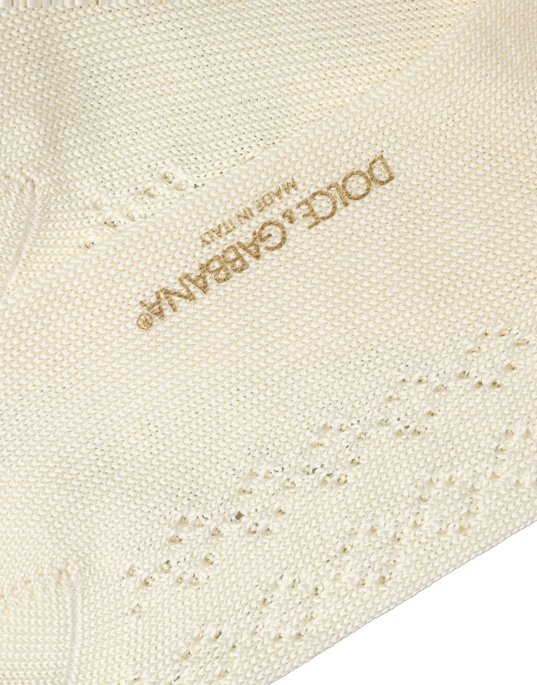 Dolce &amp; Gabbana Off White Cotton Knit Mid Calf Accessory Socks