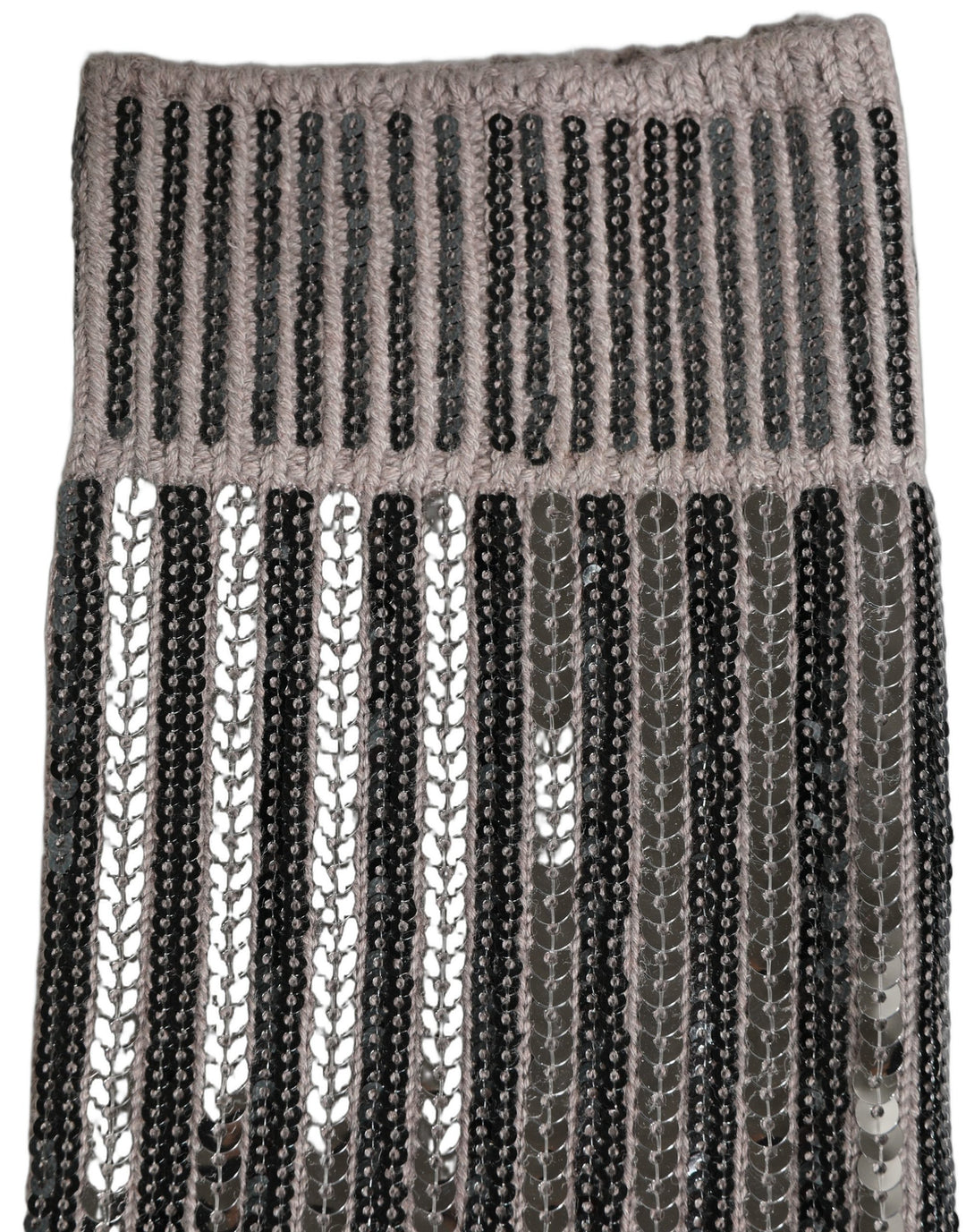 Dolce &amp; Gabbana Gray Sequin Cotton Knit Mid Calf Accessory Socks