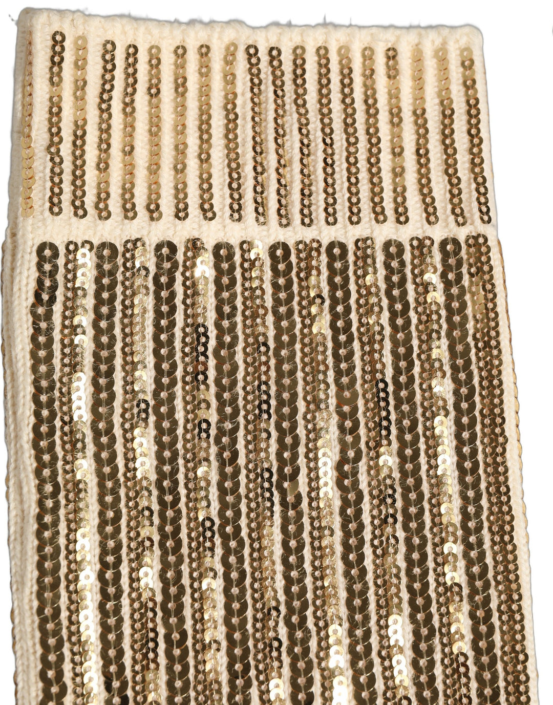 Dolce &amp; Gabbana Off White Sequin Cotton Mid Calf Accessory Socks