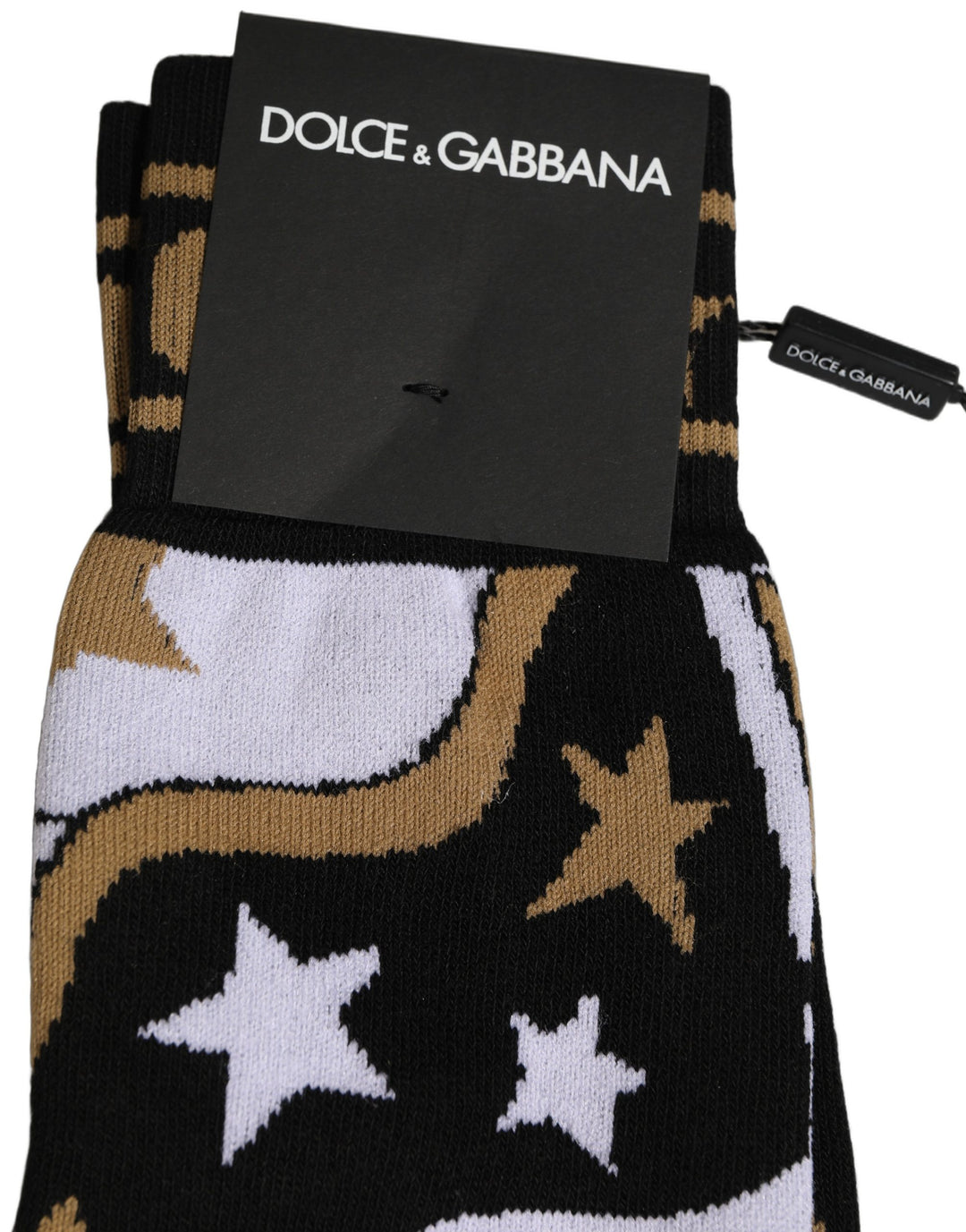 Dolce &amp; Gabbana White Polka Dot Over The Calf Accessory Socks