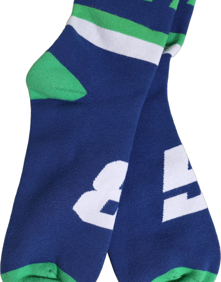 Dolce &amp; Gabbana Men Multicolor Cotton Knee High Accessory Socks
