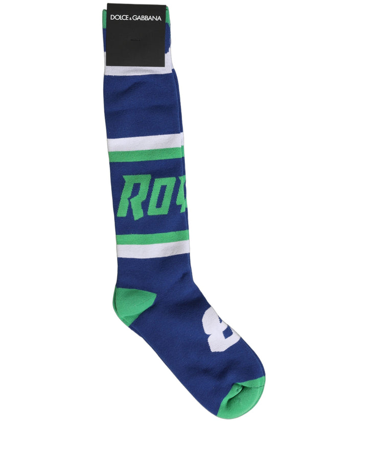 Dolce &amp; Gabbana Men Multicolor Cotton Knee High Accessory Socks