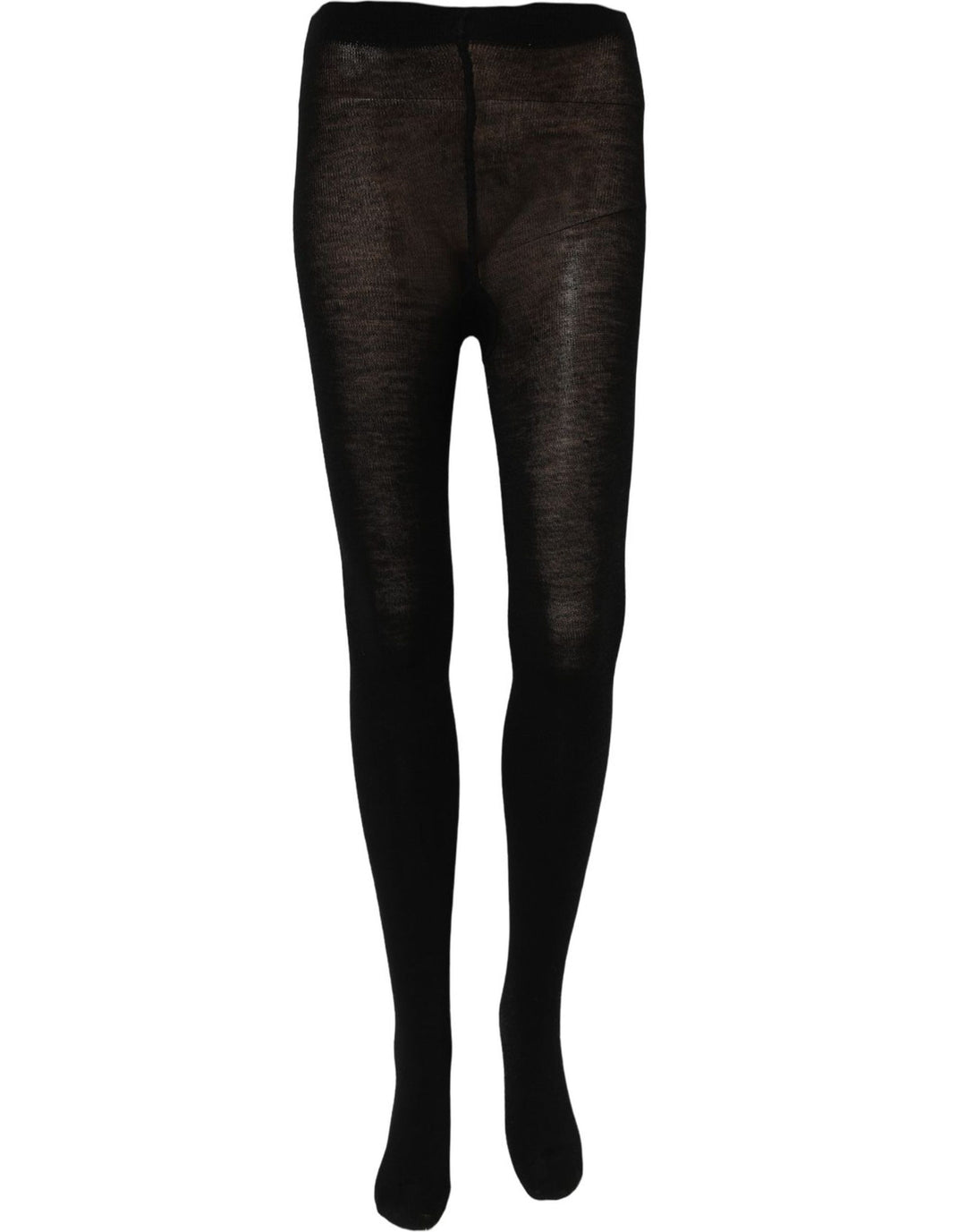 Dolce &amp; Gabbana Black Wool Stretch Tights Stocking Accessory Socks