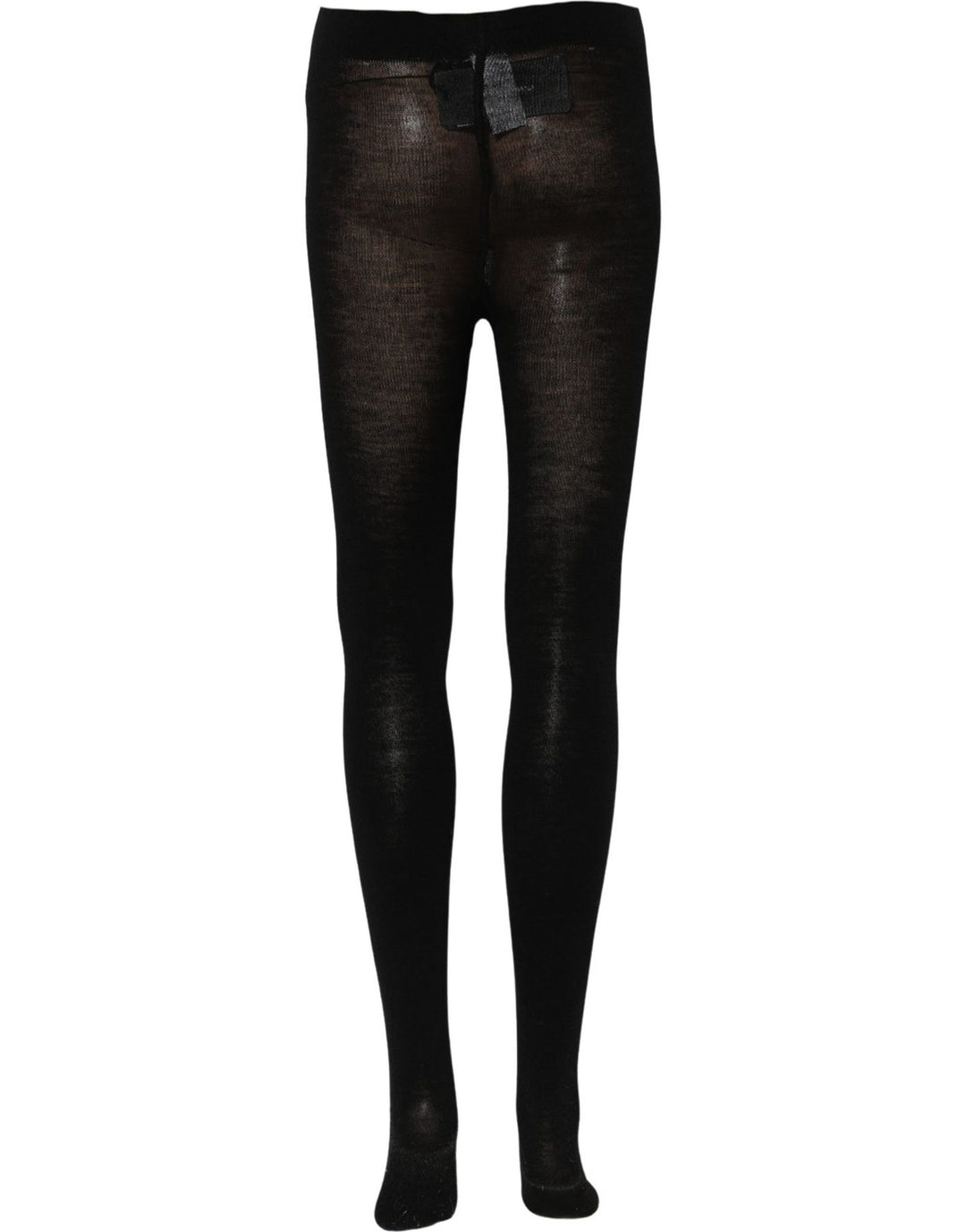 Dolce &amp; Gabbana Black Wool Stretch Tights Stocking Accessory Socks