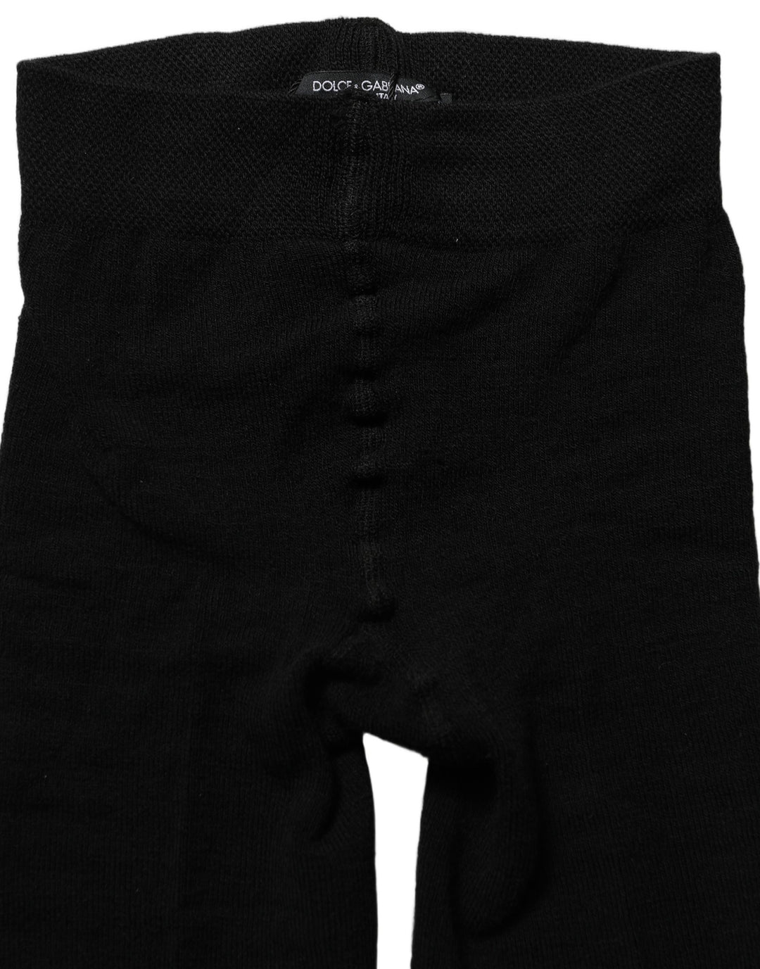 Dolce &amp; Gabbana Black Wool Stretch Tights Stocking Accessory Socks