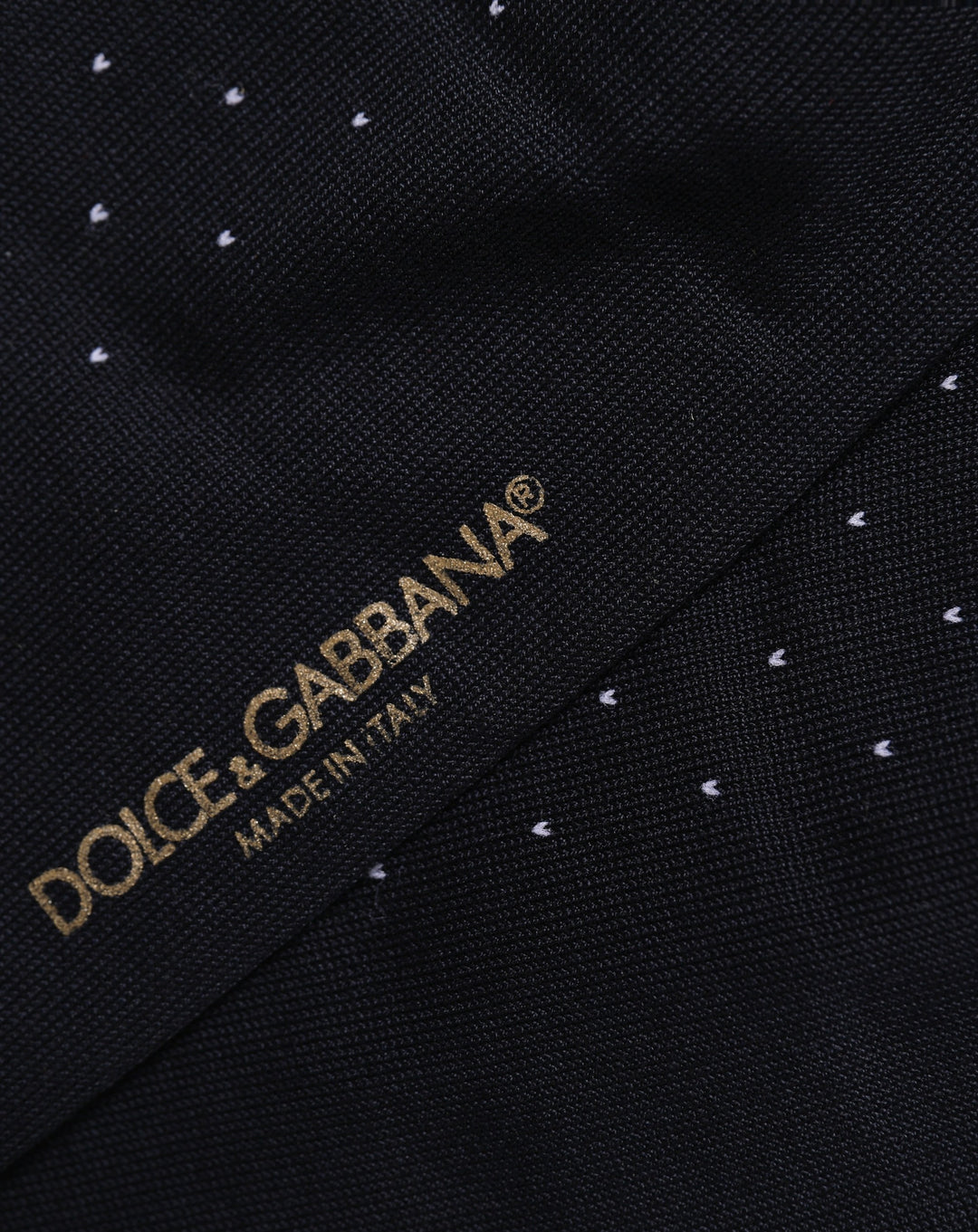 Dolce &amp; Gabbana Men Black Cotton Polka Dot Mid Calf Accessory Socks