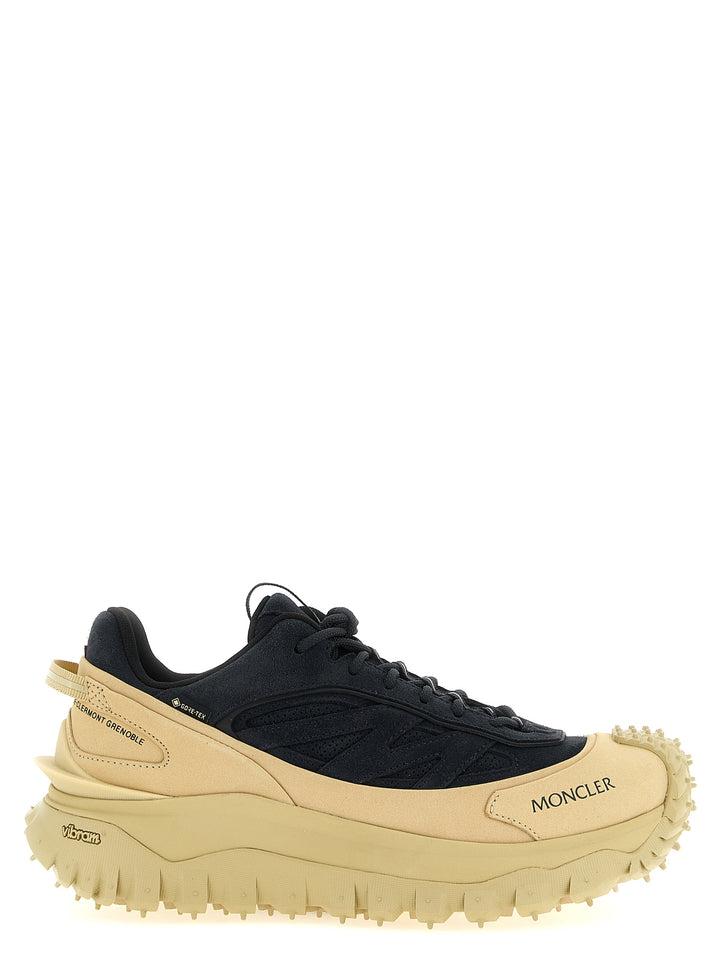 Moncler Blue Leather Athletic Sneakers