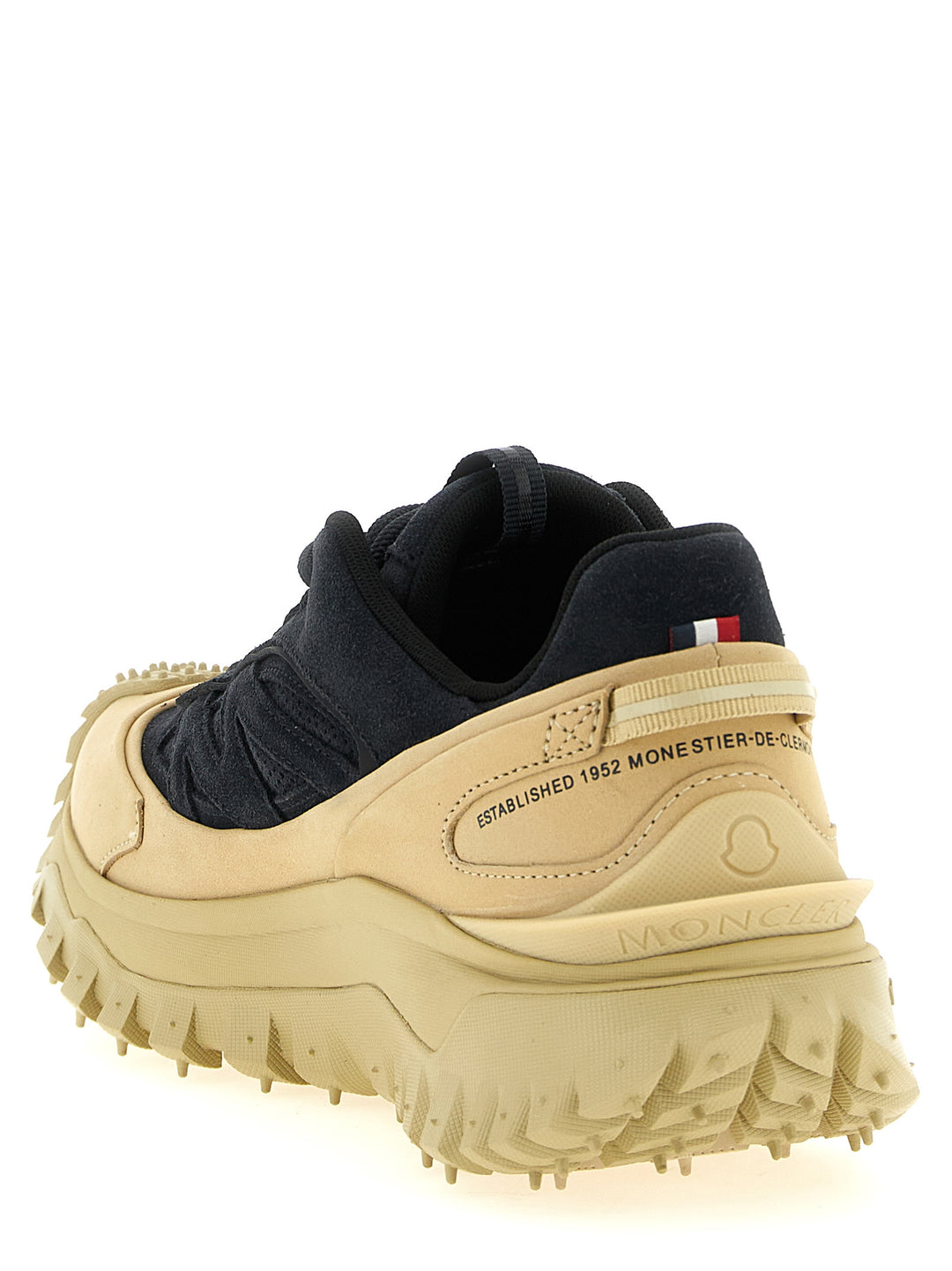 Moncler Blue Leather Athletic Sneakers