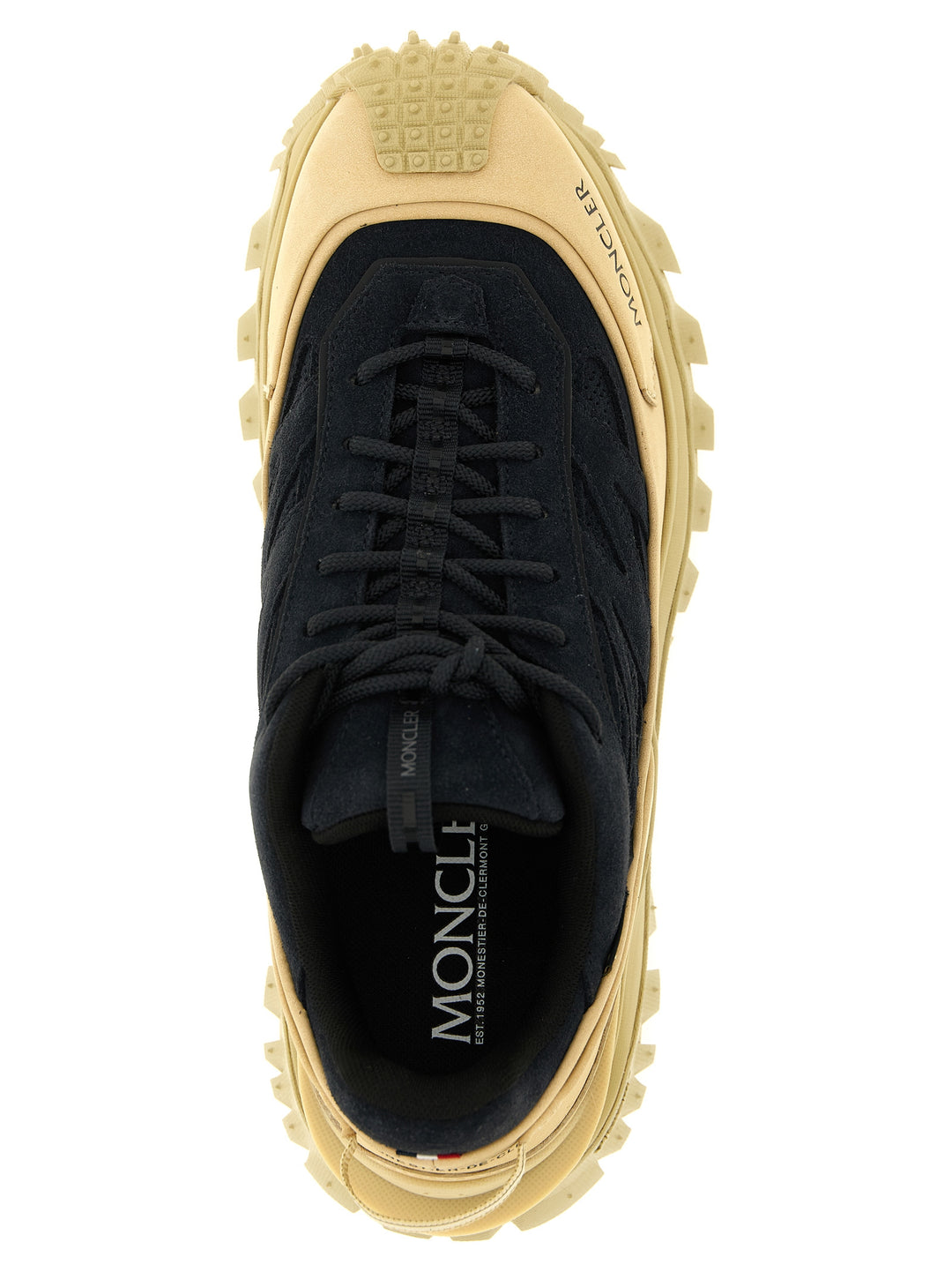 Moncler Blue Leather Athletic Sneakers