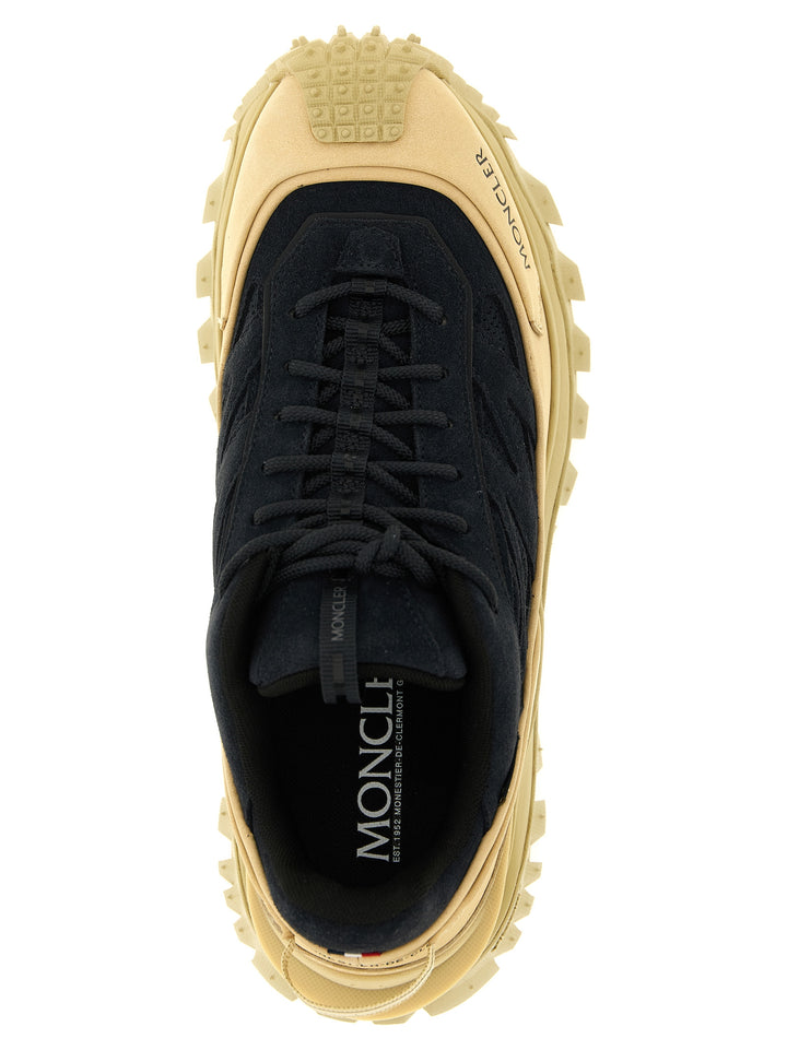 Moncler Blue Leather Athletic Sneakers