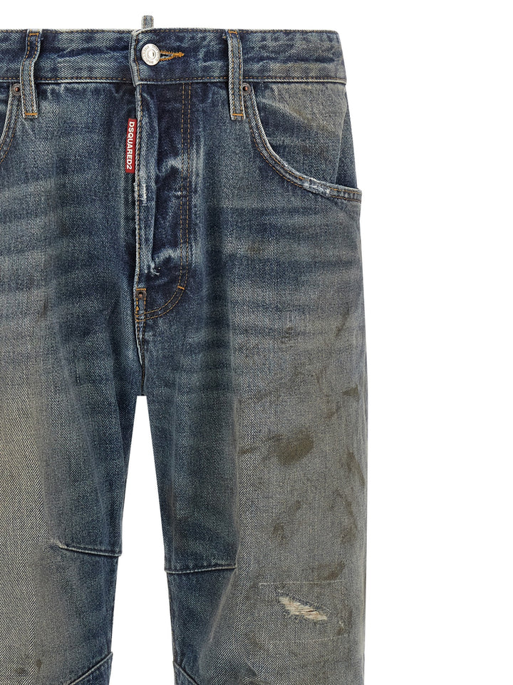 Dsquared² Blue Cotton Relaxed Fit Jeans