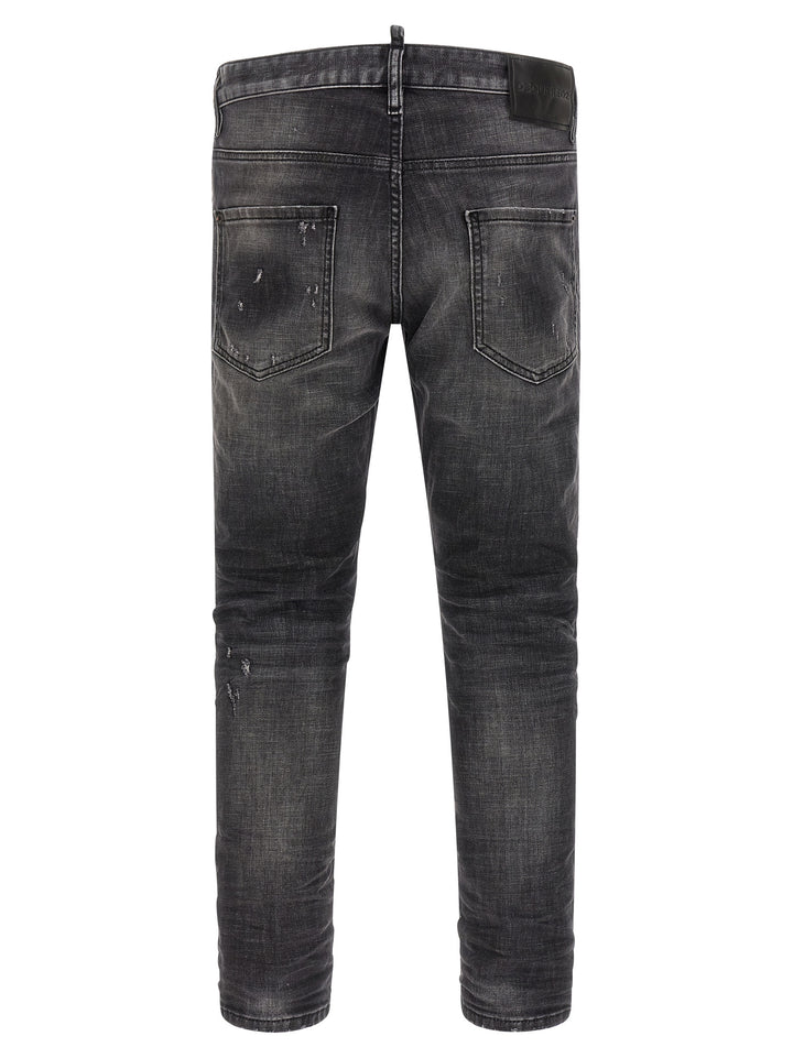 Dsquared² Gray Cotton Skinny Jeans