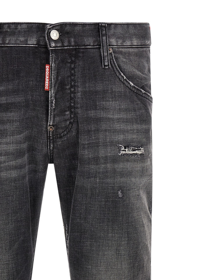 Dsquared² Gray Cotton Skinny Jeans