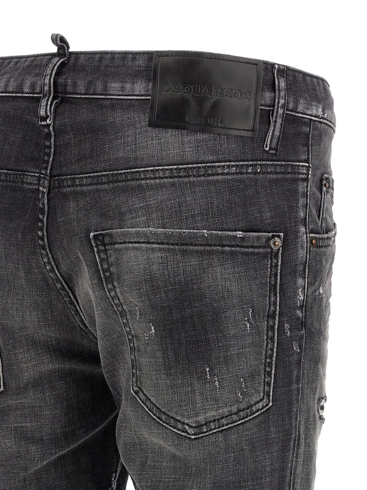 Dsquared² Gray Cotton Skinny Jeans