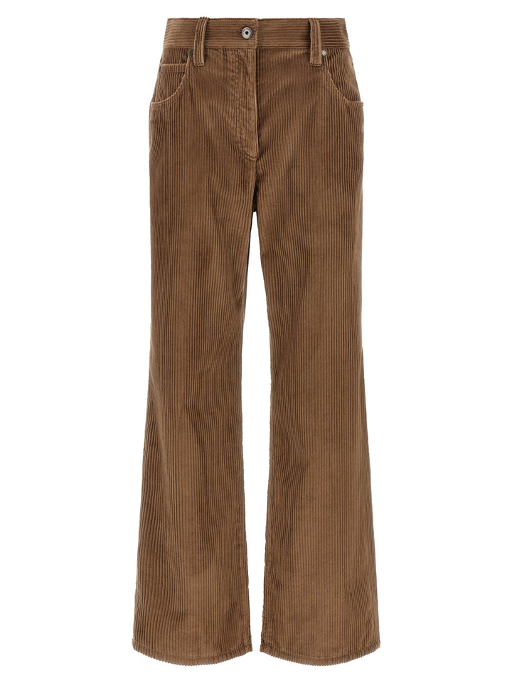 Brunello Cucinelli Brown Cotton Casual Pants