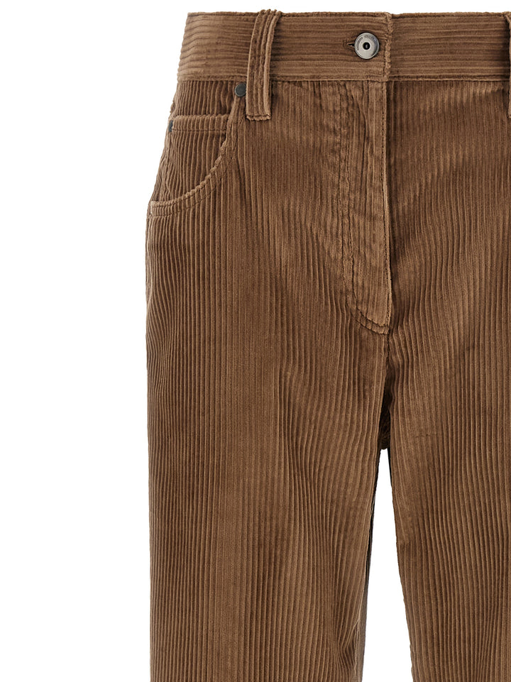 Brunello Cucinelli Brown Cotton Casual Pants