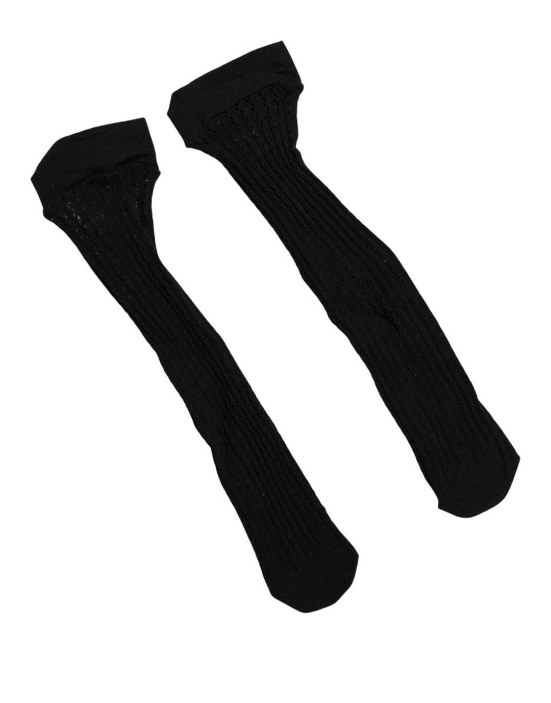 Dolce &amp; Gabbana Black Nylon Logo Calf Long Women Accessory Socks