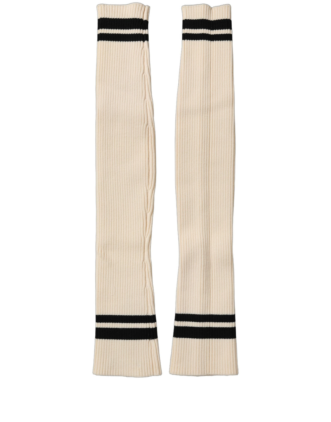 Dolce &amp; Gabbana Cream Wool Thigh High Leg Warmer Accessory Socks