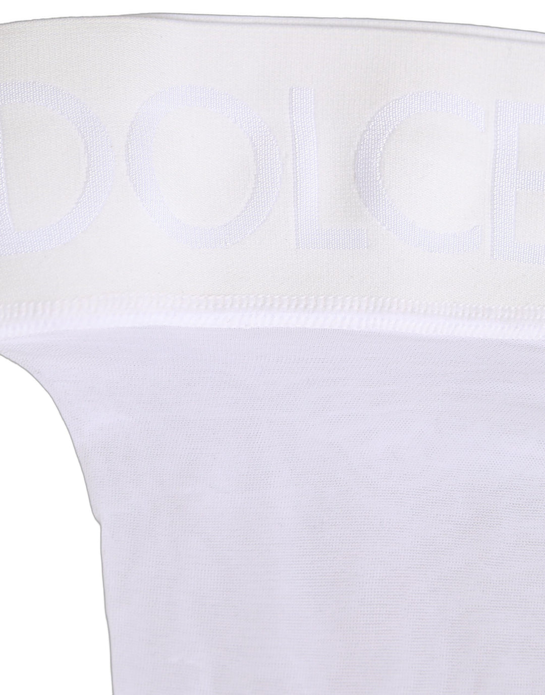 Dolce &amp; Gabbana .White Nylon Logo Calf Long Women Accessory Socks