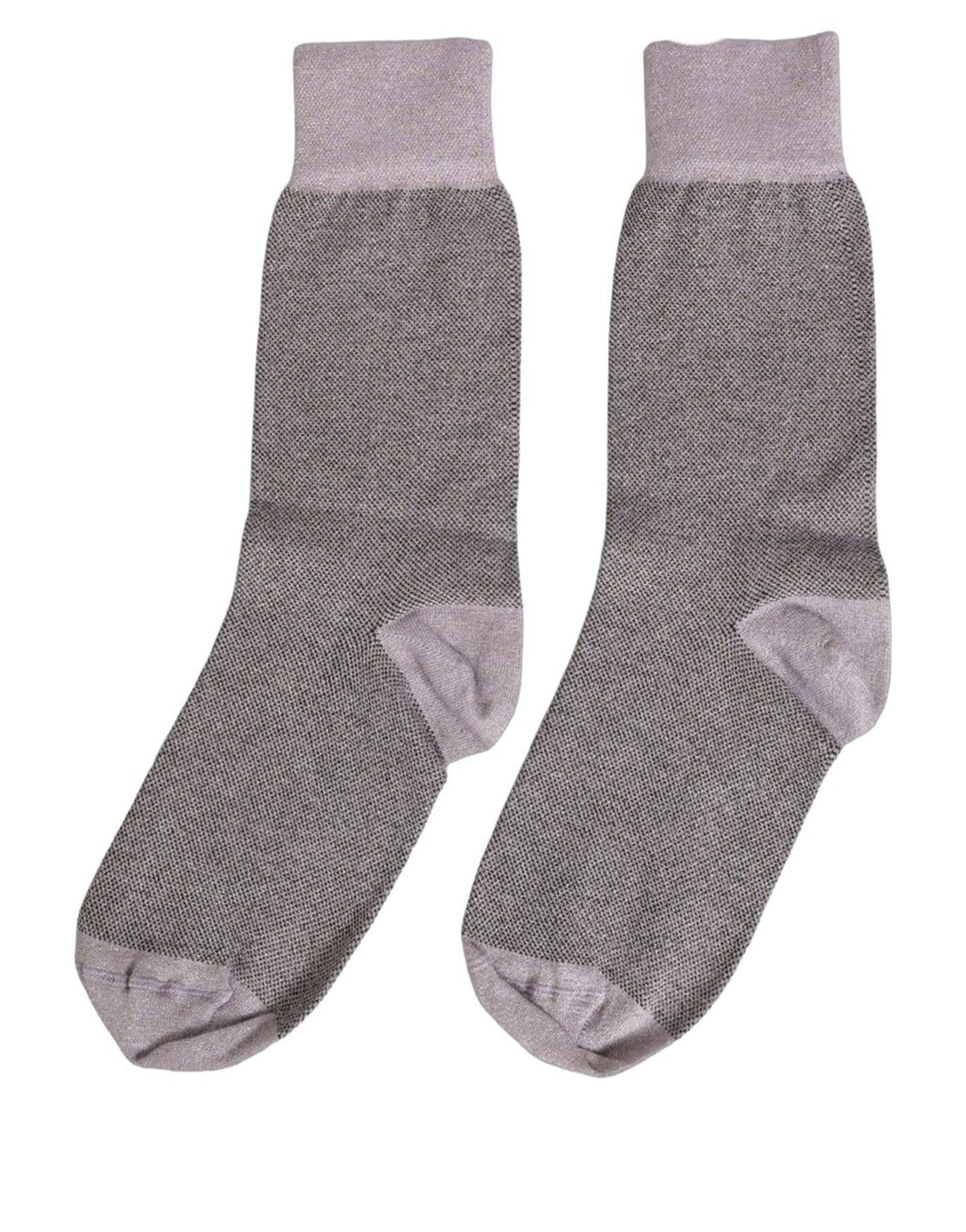 Dolce &amp; Gabbana Charcoal Grey Logo Mid Calf Women Accessory Socks