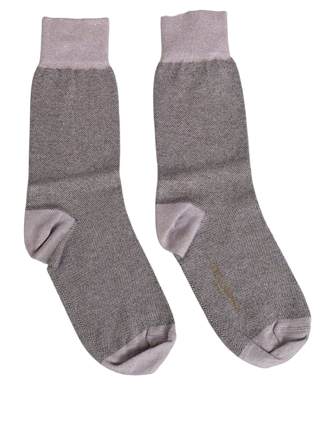 Dolce &amp; Gabbana Charcoal Grey Logo Mid Calf Women Accessory Socks